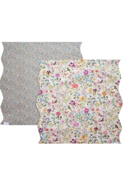 Reversible Wavy Napkin Set Made With Liberty Fabric in Linen Garden
