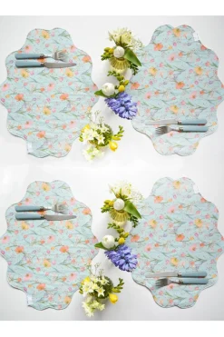 Reversible Wavy Placemat Made With Liberty Fabric in Spring Blooms & Meadowland