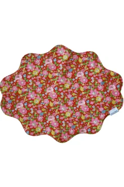 Reversible Wavy Placemat Made With Liberty Fabric in Betsy Star & Capel Pistachio
