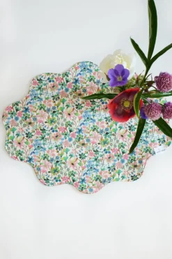 Reversible Wavy Placemat Made With Liberty Fabric in Dreams Of Summer & Margaret Annie