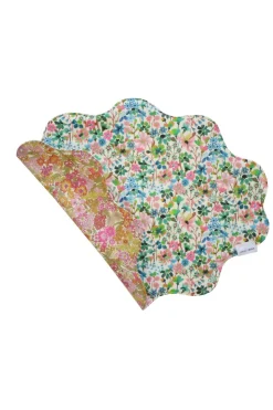 Reversible Wavy Placemat Made With Liberty Fabric in Dreams Of Summer & Margaret Annie