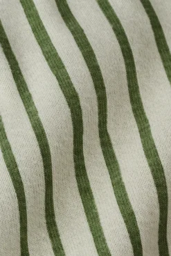 Ribbed Baby Footless Sleeper in Stripes Away Evergreen
