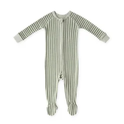 Ribbed Baby Sleeper in Stripes Away Evergreen