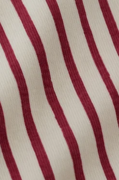 Ribbed Kids Pajama in Stripes Away Berry