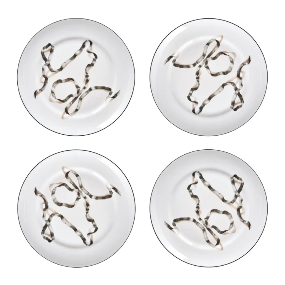 Ribbon Dessert Plates