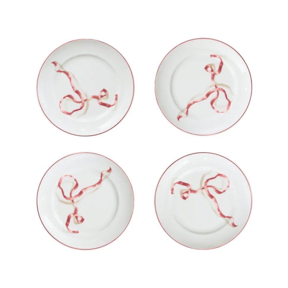 Ribbon Dessert Plates