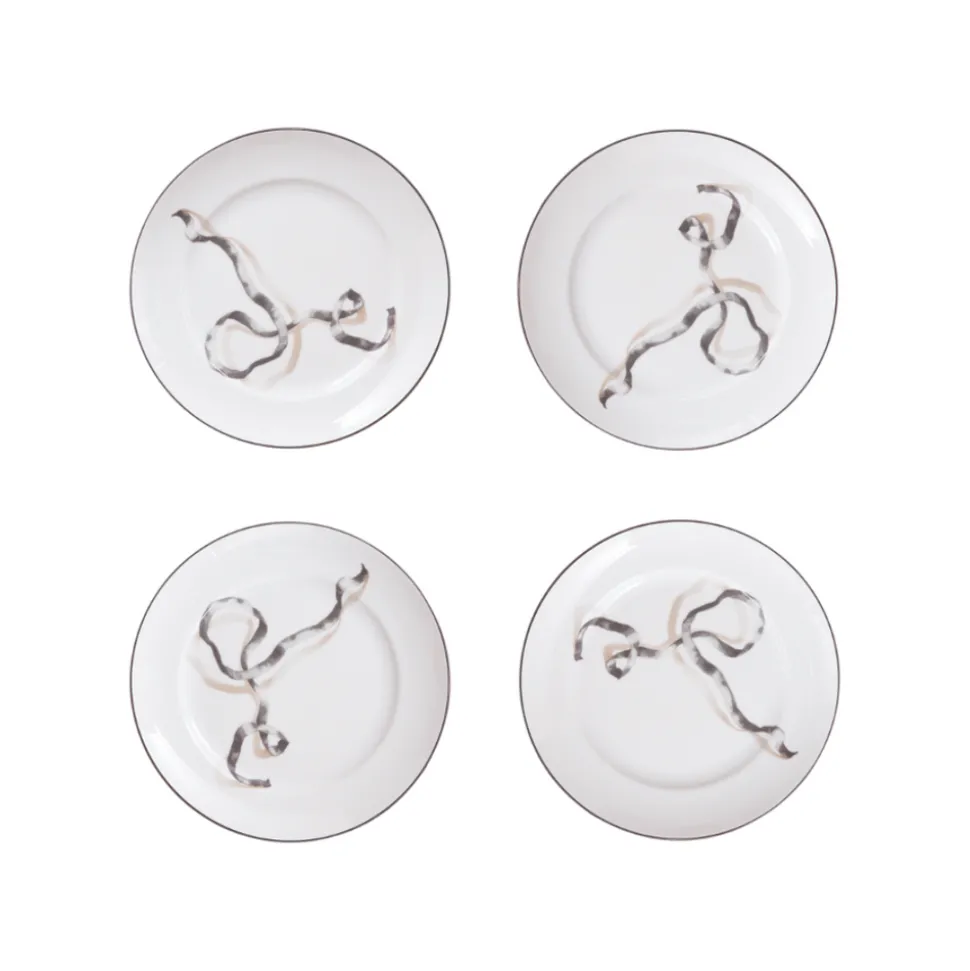 Ribbon Dessert Plates