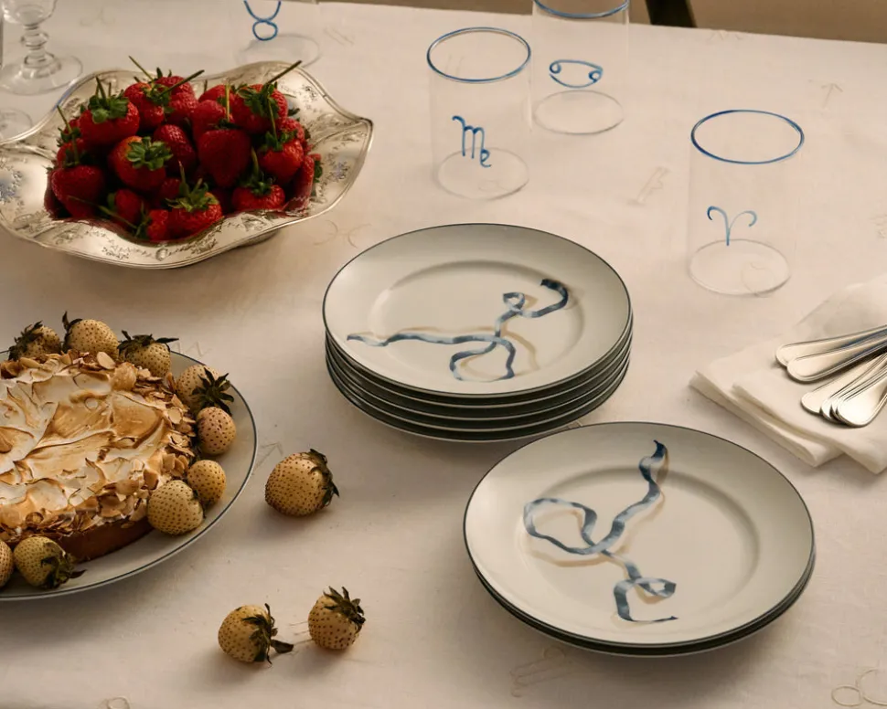 Ribbon Dessert Plates