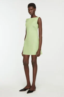 Rifer Dress in Pistachio Green Charmelaine Cady