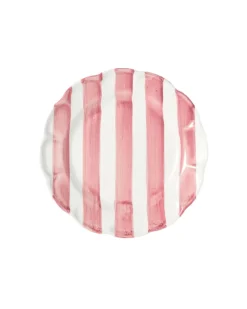 Righe Dessert Plate, Pink
