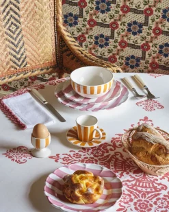 Righe Dessert Plate, Pink