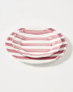 Righe Dinner Plate, Pink