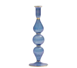 Ripple Candle Holder in Blue