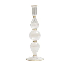 Ripple Candle Holder in Clear