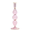 Ripple Candle Holder in Pink