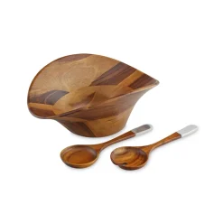 Ripple Salad Bowl with Servers