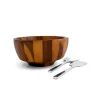 Rivet Salad Bowl with Servers