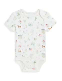 RL Baby x Riley Sheehey Saturday in The Park Cotton Bodysuit in Romantic Sampler