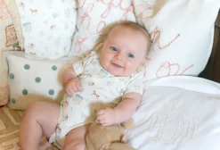 RL Baby x Riley Sheehey Saturday in The Park Cotton Bodysuit in Romantic Sampler