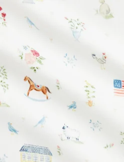 RL Baby x Riley Sheehey Saturday in The Park Cotton Bodysuit in Romantic Sampler