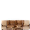 Rocks Glass, Set of 6 in Amber Smoke