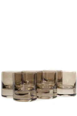 Rocks Glass, Set of 6 in Gray Smoke