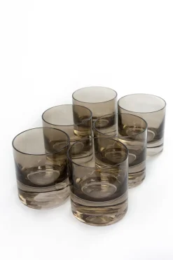 Rocks Glass, Set of 6 in Gray Smoke