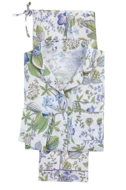 Roman Pajama Set in Pomegranate Linen Lilac