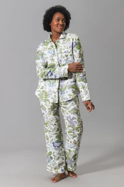 Roman Pajama Set in Pomegranate Linen Lilac