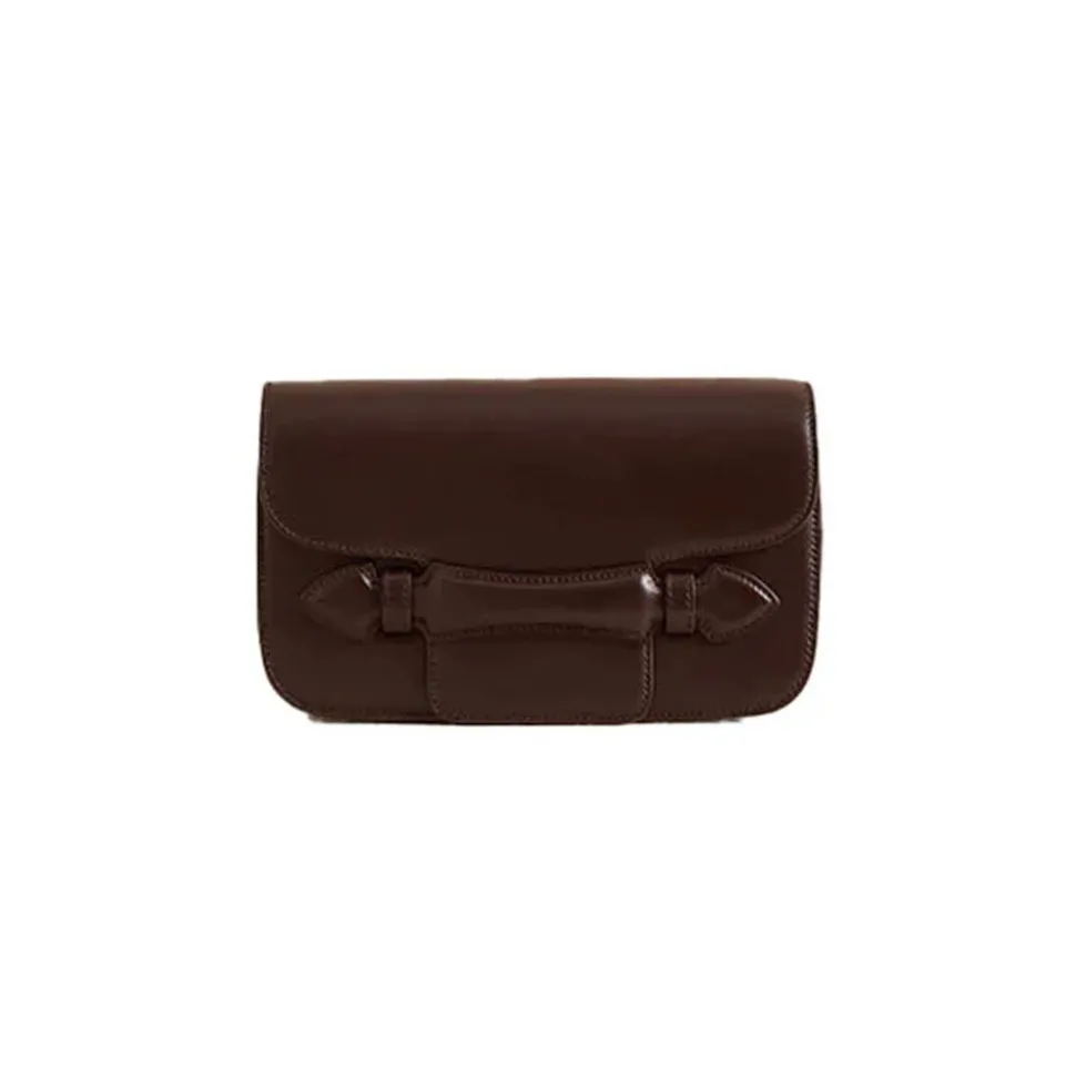 Romy Clutch in Box Calf Palmellato Chocolate