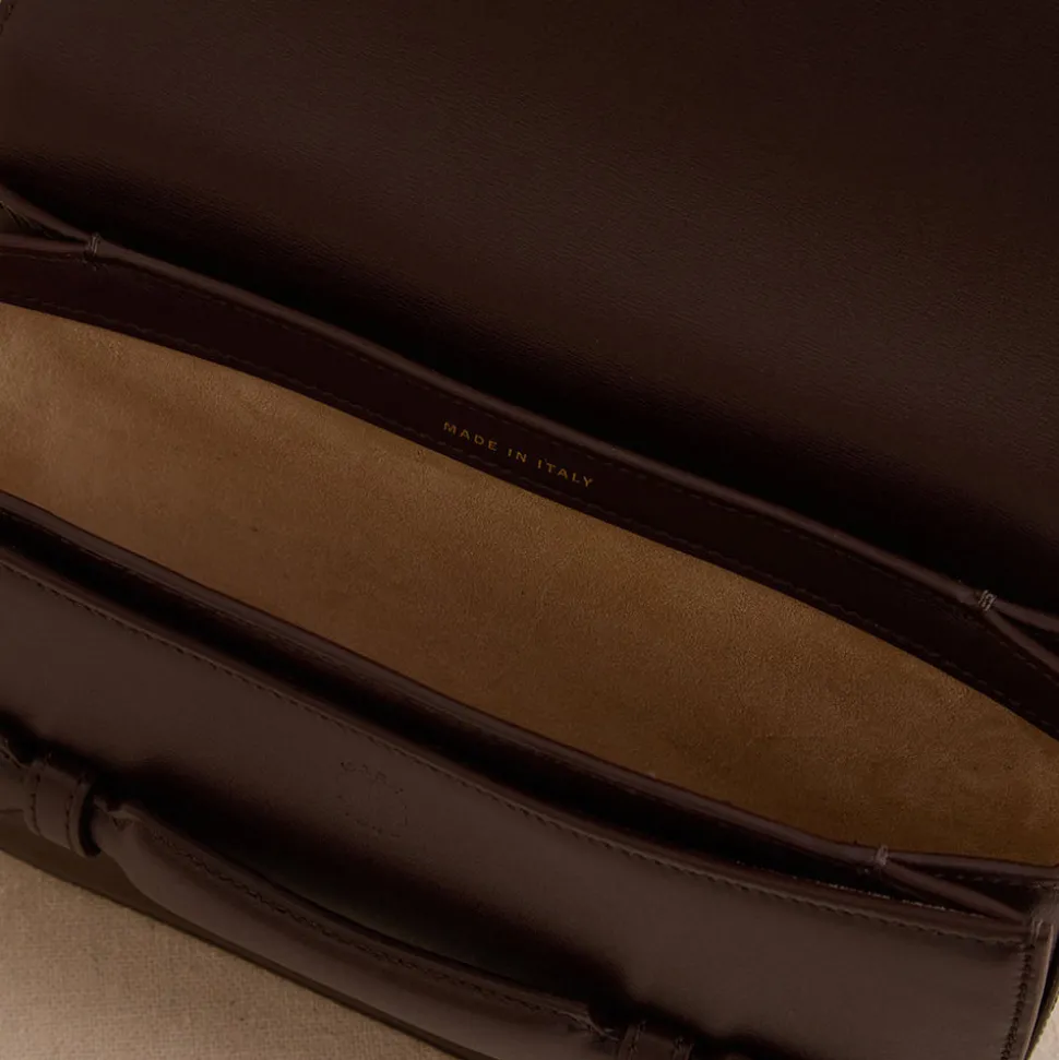 Romy Clutch in Box Calf Palmellato Chocolate