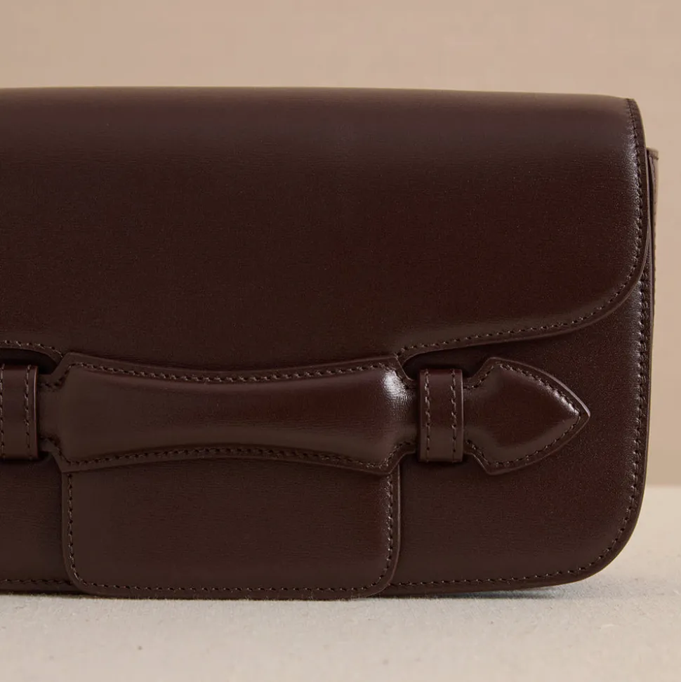Romy Clutch in Box Calf Palmellato Chocolate