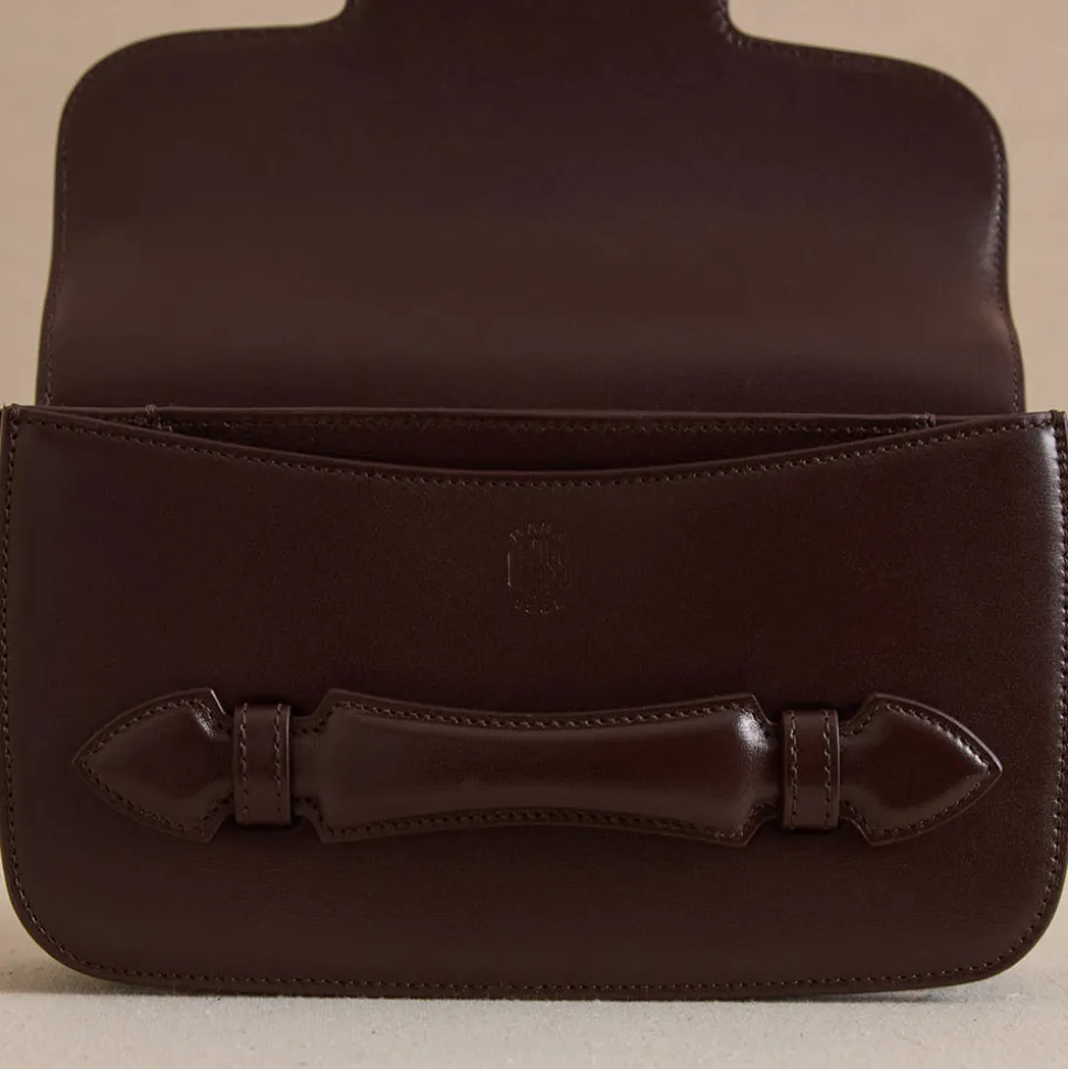 Romy Clutch in Box Calf Palmellato Chocolate
