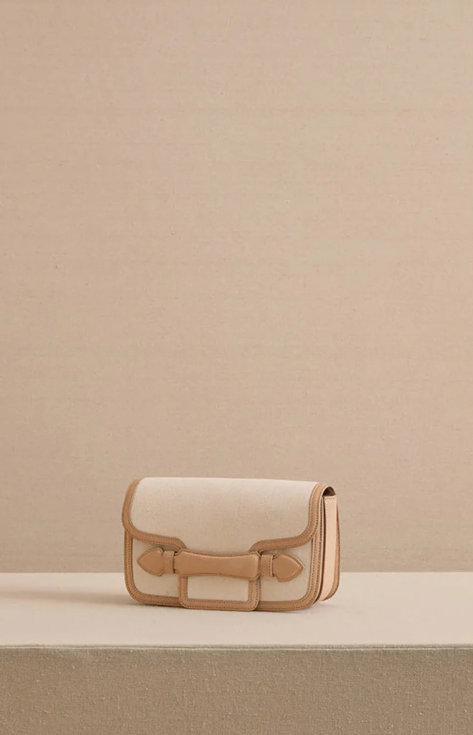 Romy Clutch in Canvas Natural & Supple Soft Natural