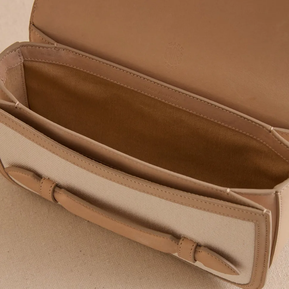 Romy Clutch in Canvas Natural & Supple Soft Natural