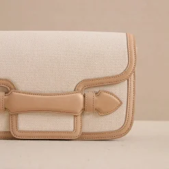 Romy Clutch in Canvas Natural & Supple Soft Natural