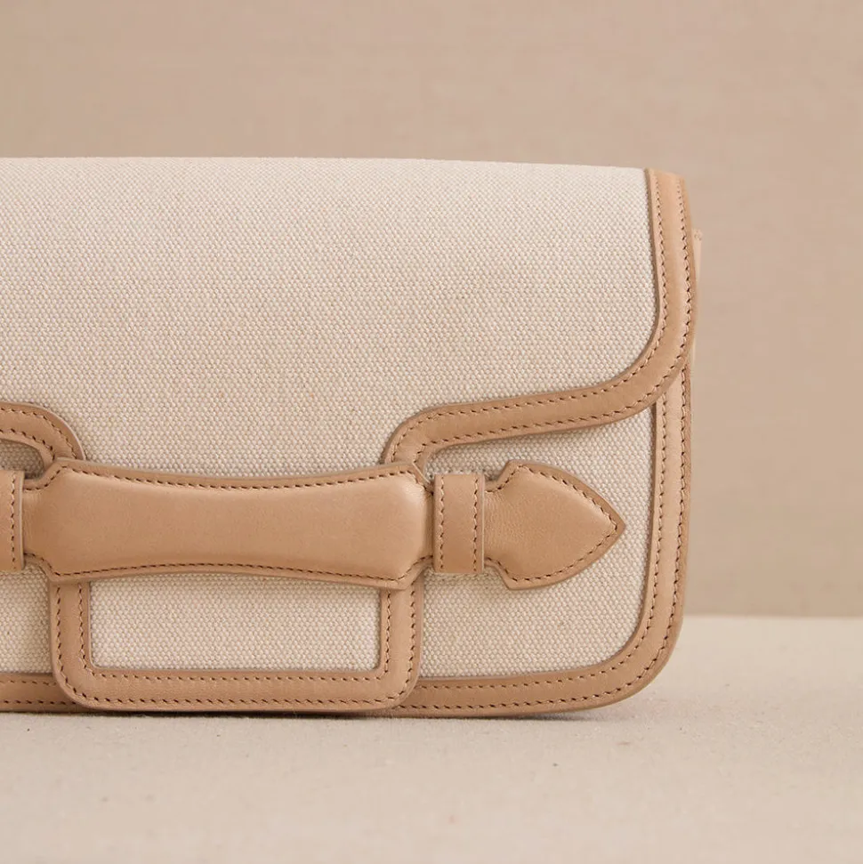 Romy Clutch in Canvas Natural & Supple Soft Natural