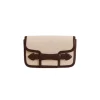 Romy Clutch in Canvas Natural & Soft Chocolate