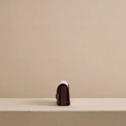 Romy Clutch in Canvas Natural & Soft Chocolate