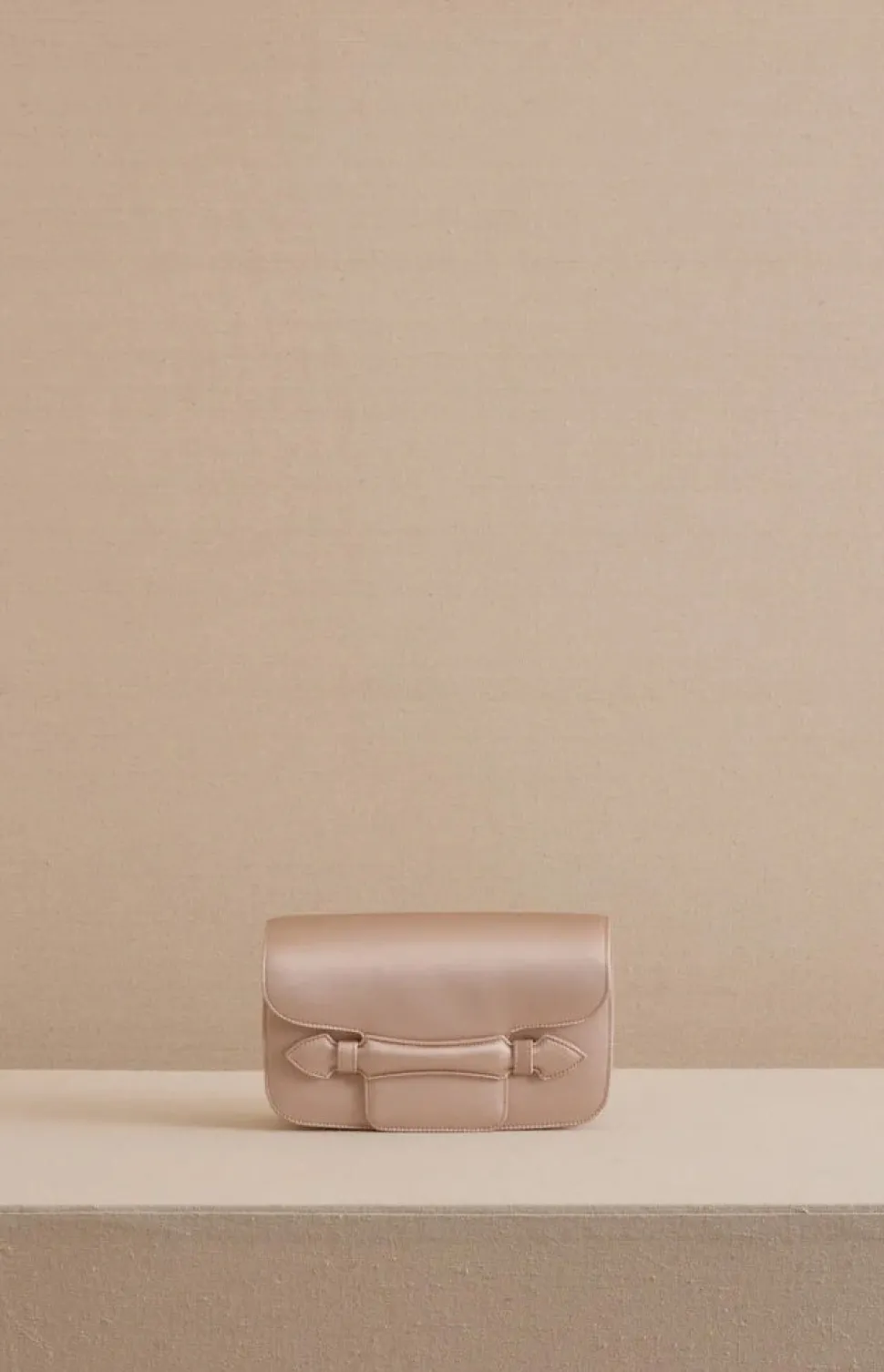 Romy Clutch in Satin Blush