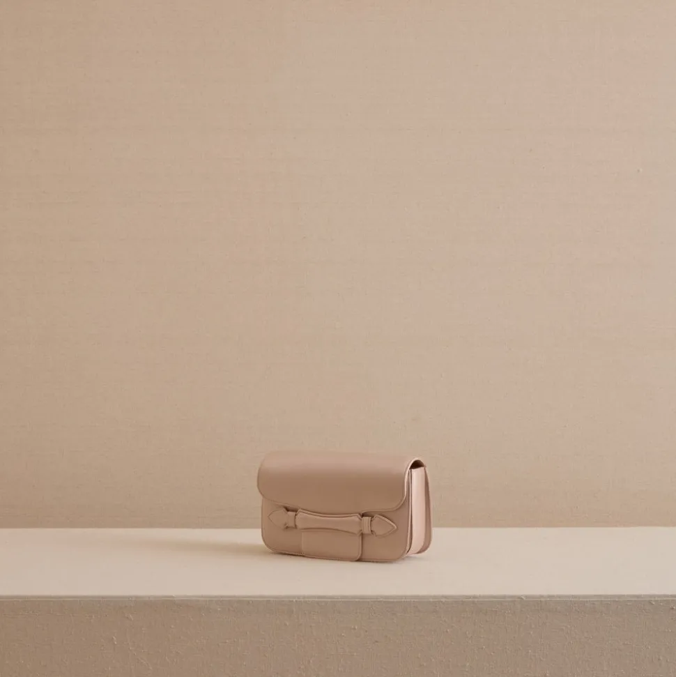 Romy Clutch in Satin Blush