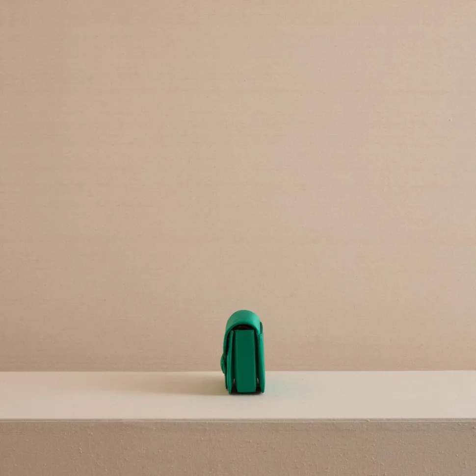 Romy Clutch in Satin Emerald