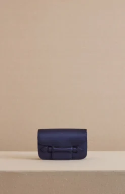 Romy Clutch in Satin Navy
