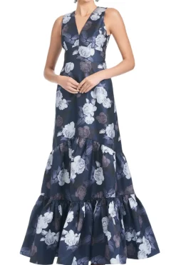 Rori Gown in Midnight Glacial Rose