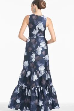 Rori Gown in Midnight Glacial Rose