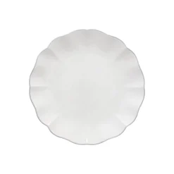 Rosa Collection Dinner Plates in White, Set of 6