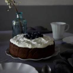 Rosa Collection Dinner Plates in White, Set of 6