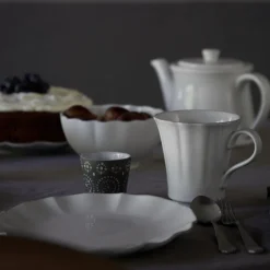 Rosa Collection Mugs in White, Set of 6