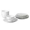 Rosa Collection 12-pc Place Setting with Cereal Bowl in White