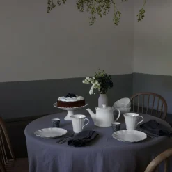 Rosa Collection Salad Plates in White, Set of 6